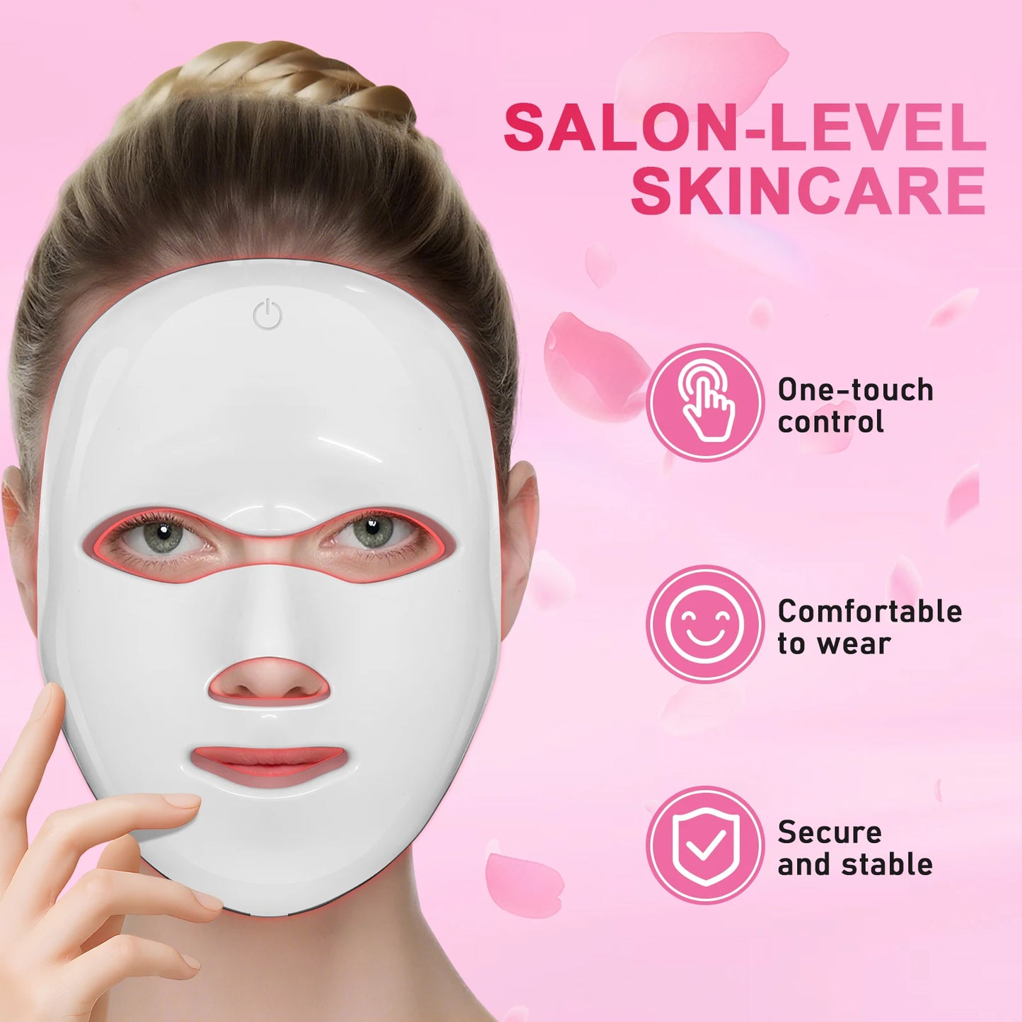 Wireless 7 Colors Led Facial Mask Portable Photon LED Face Mask for Skin Firming Rejuvenation Lifting Anti-aging Skin Care Tool