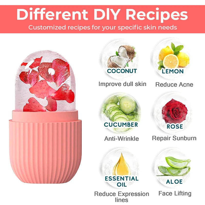 Reusable Silicone Ice Cube Facial Eye Roller and Massager