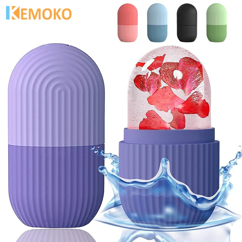 Reusable Silicone Ice Cube Facial Eye Roller and Massager